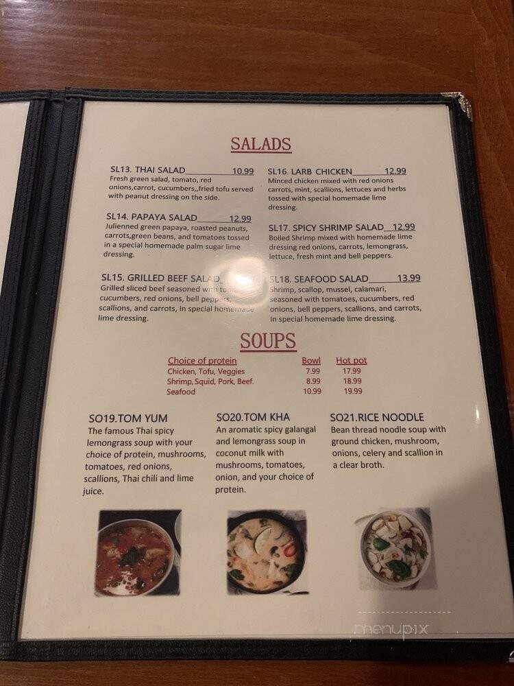 Siam Square - Great Barrington, MA menu_pic