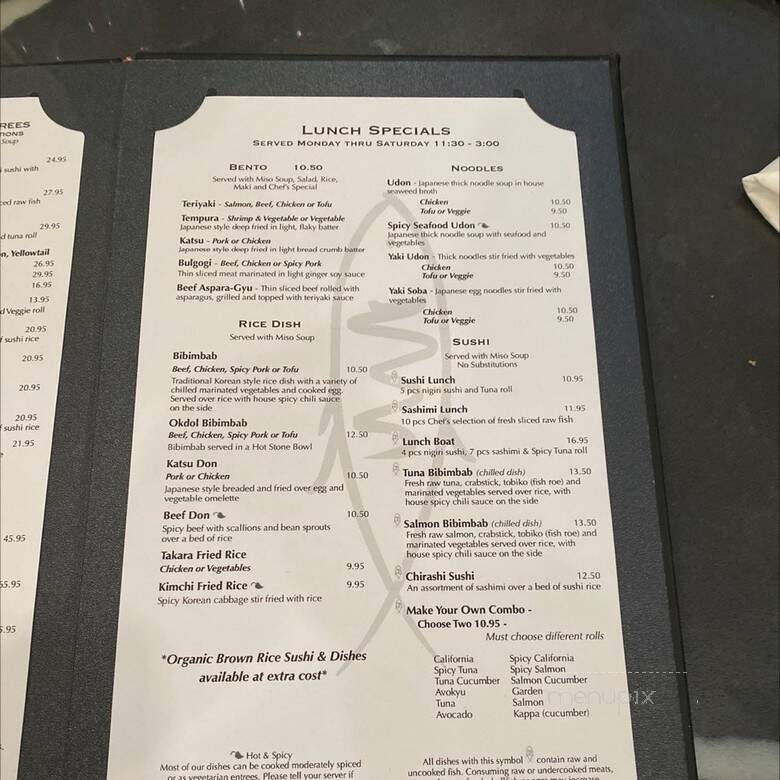 Takara - Canton, MA menu_pic