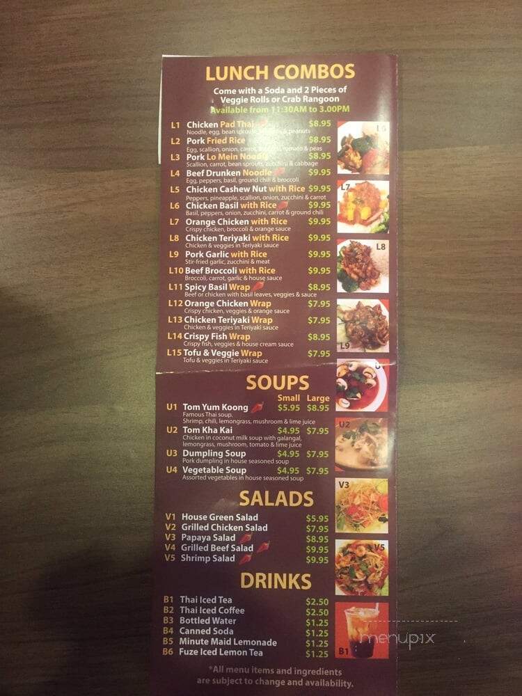 Thai Spice - West Roxbury, MA menu_pic