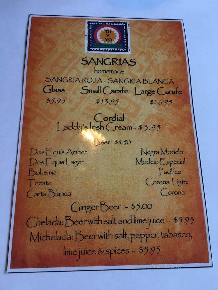 Tuy Yo - Somerville, MA menu_pic