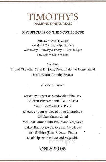 Village Green Functions - Danvers, MA menu_pic