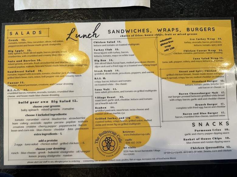 Village Landing Restaurant - Barnstable, MA menu_pic