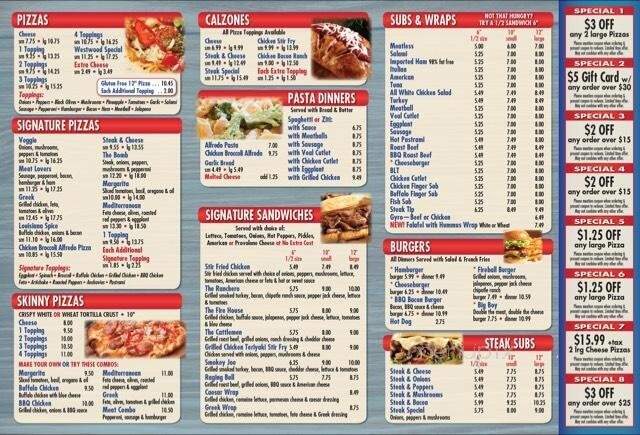 Westwood Pizza - Westwood, MA menu_pic
