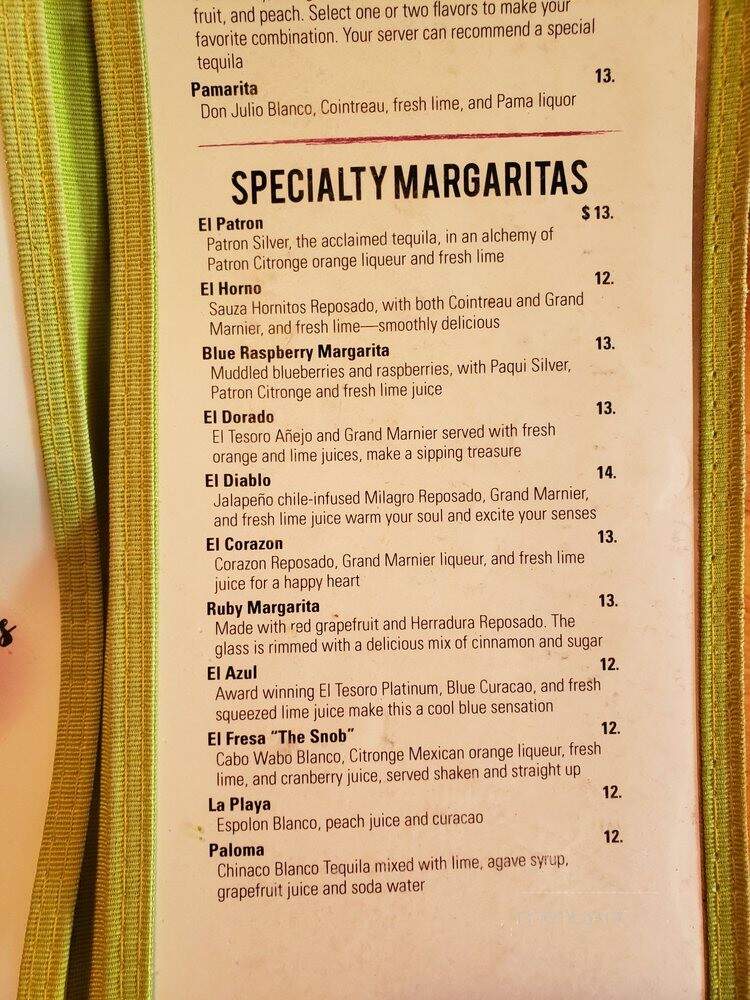 Xicohtencatl Mexican Restaurants - Great Barrington, MA menu_pic
