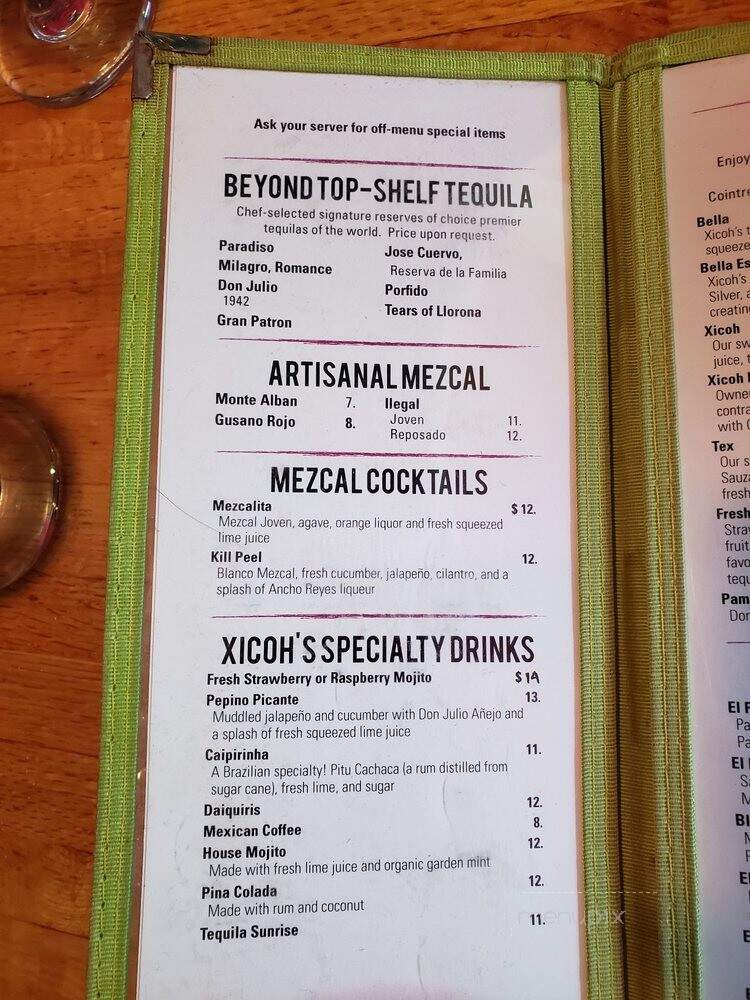 Xicohtencatl Mexican Restaurants - Great Barrington, MA menu_pic