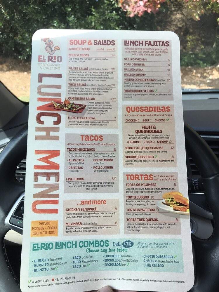 El Rio Mexican Restaurant - Cumming, GA menu_pic