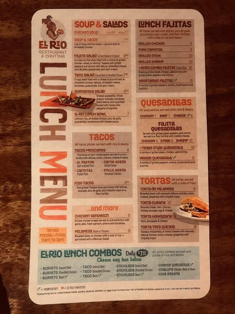 El Rio Mexican Restaurant - Cumming, GA menu_pic
