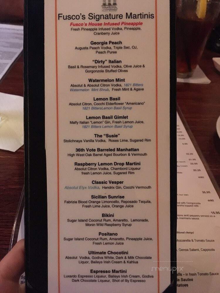 Fusco's Via Roma - Acworth, GA menu_pic