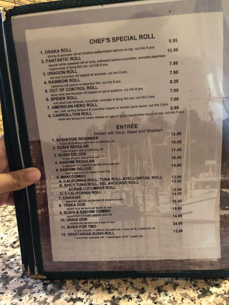 Osaka Japanese Seafood - Carrollton, GA menu_pic