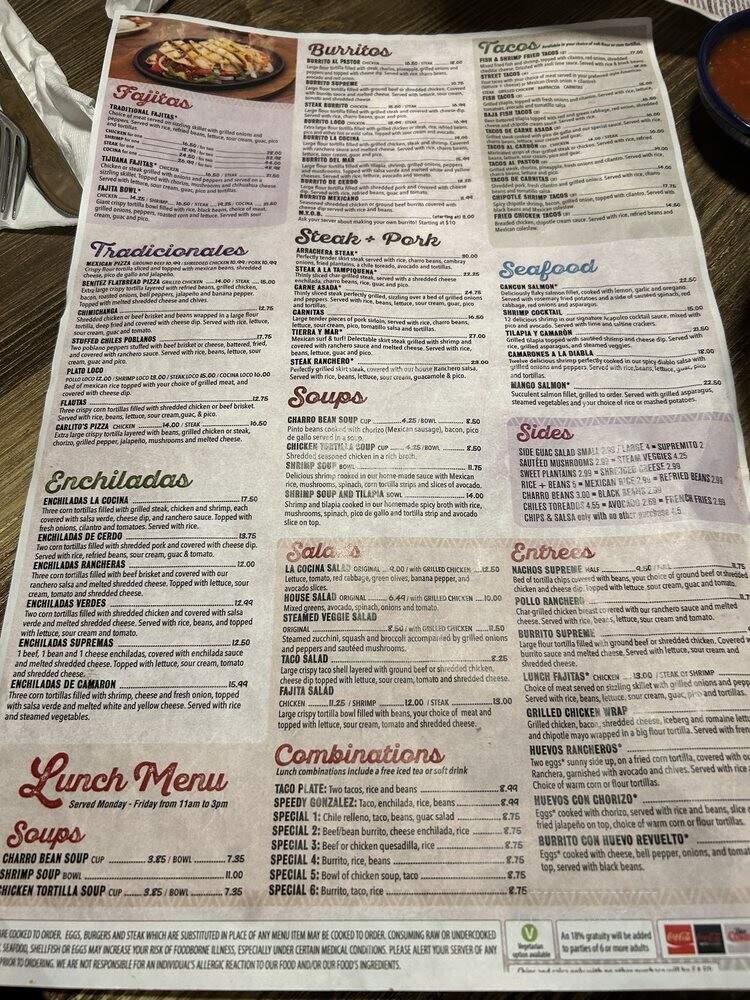 La Cocina Mexican Restaurant - Dallas, GA menu_pic