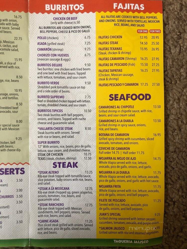 Taqueria Jalisco Inc - Douglasville, GA menu_pic