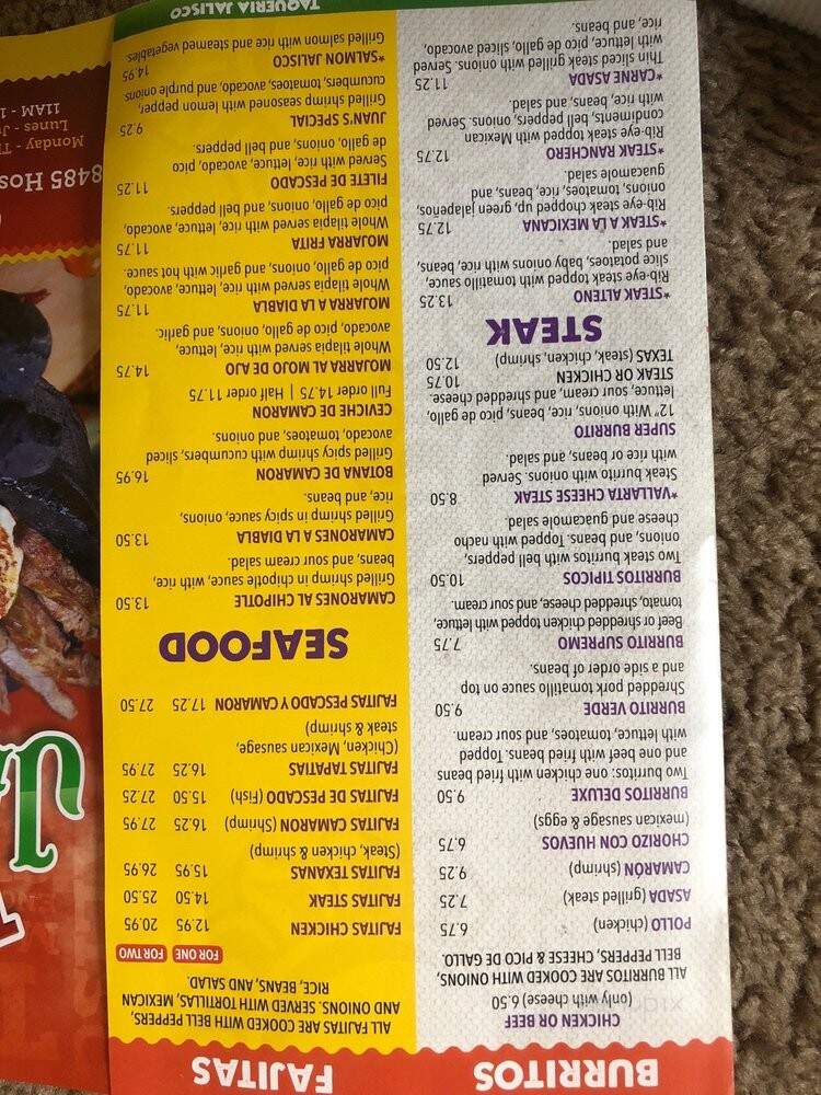 Taqueria Jalisco Inc - Douglasville, GA menu_pic