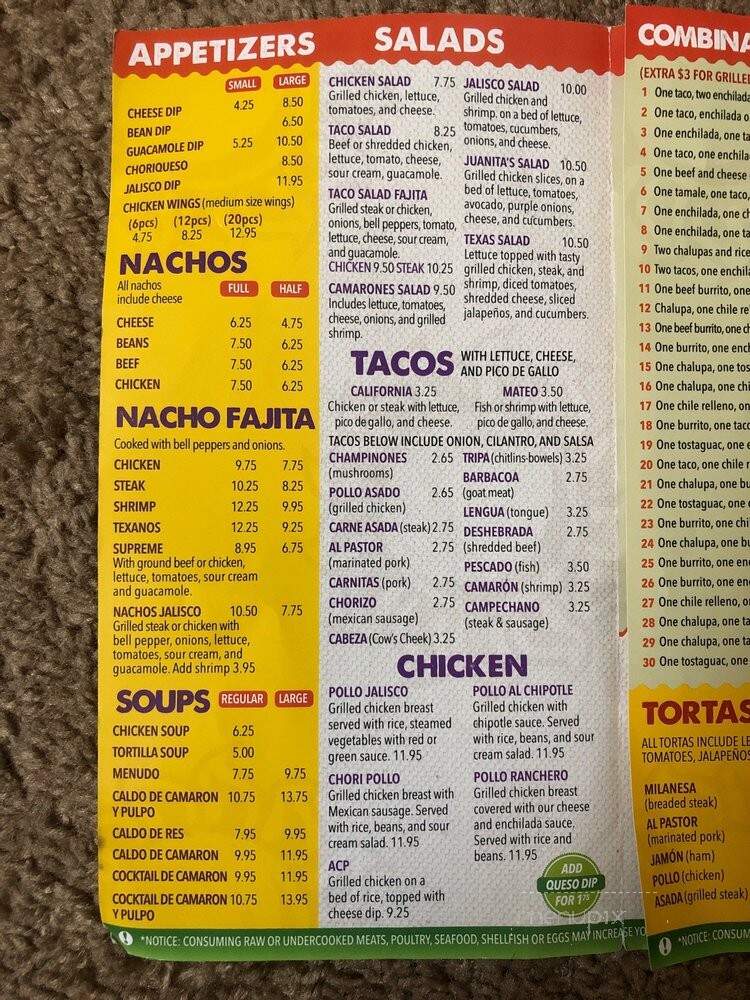 Taqueria Jalisco Inc - Douglasville, GA menu_pic