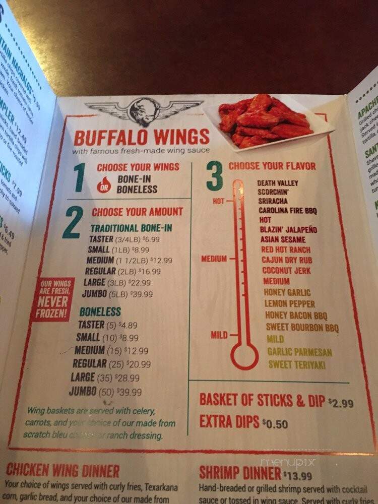 Buffalo's Southwest Cafe - Hiram, GA menu_pic
