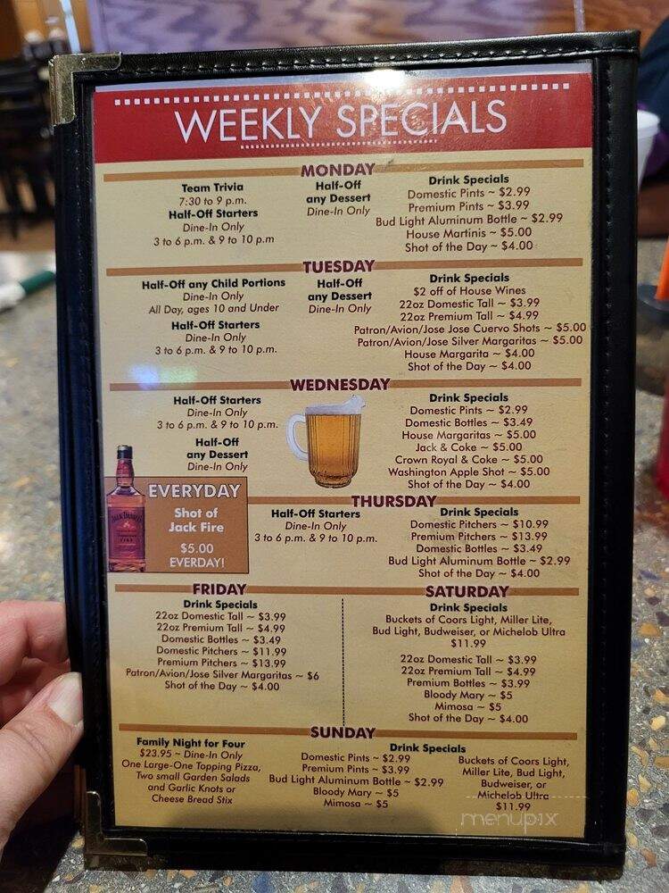 Jonny's Pizza - Woodstock, GA menu_pic