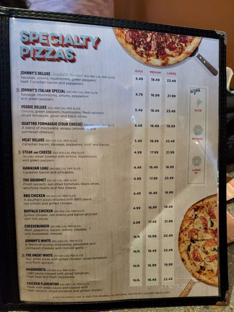 Jonny's Pizza - Woodstock, GA menu_pic