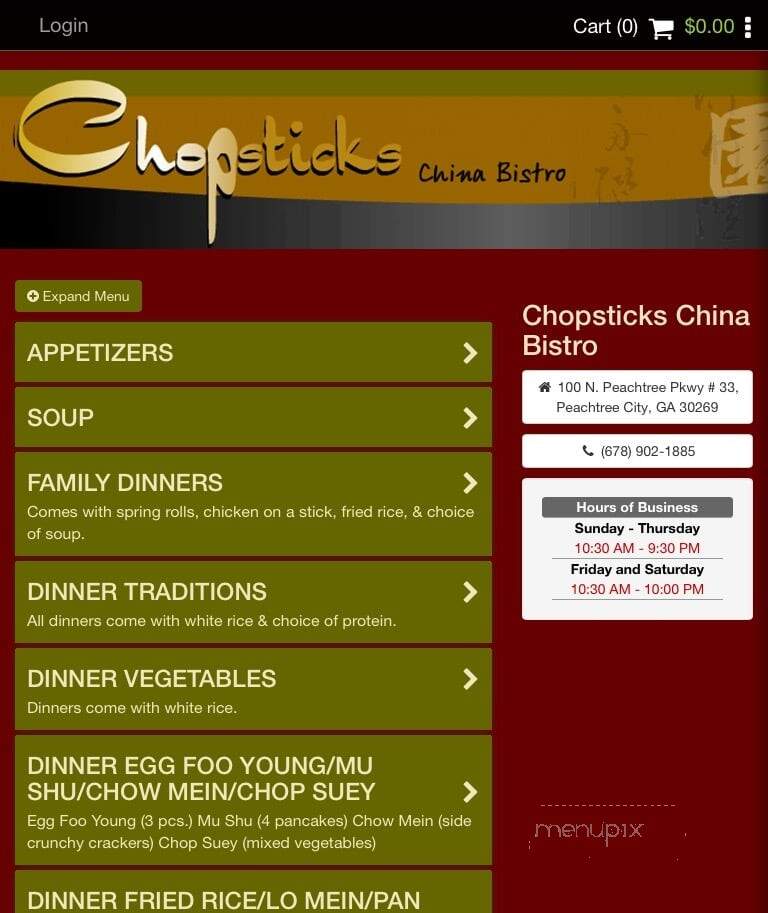 Chopstix Chinese Bistro - Peachtree City, GA