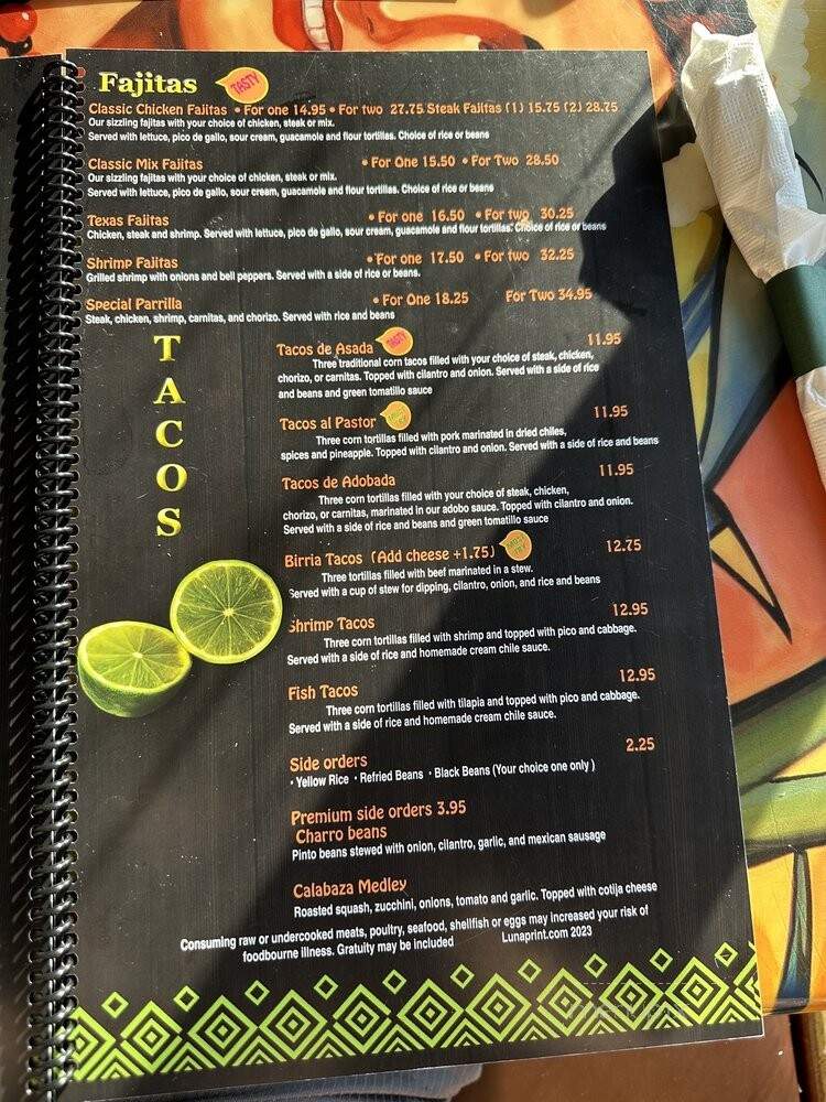 El Ranchero Mexican Restaurant - Peachtree City, GA menu_pic