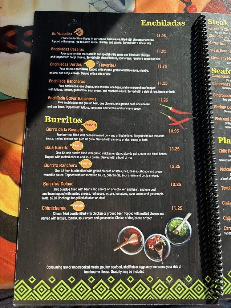 El Ranchero Mexican Restaurant - Peachtree City, GA menu_pic