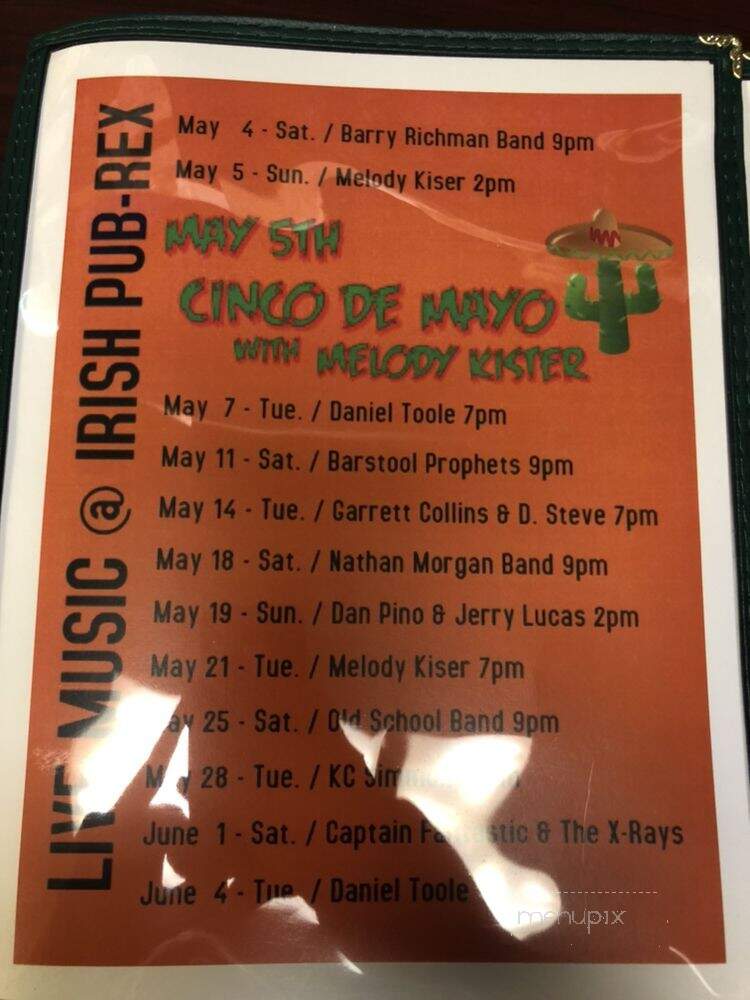 Irish Bred - Rex, GA menu_pic