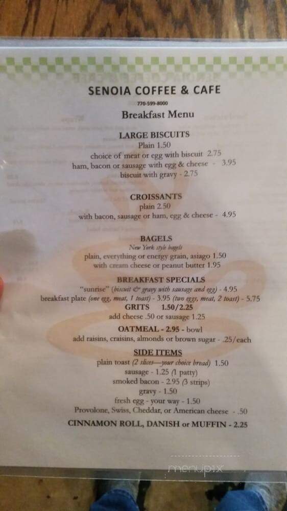 Senoia Coffee and Cafe - Senoia, GA menu_pic