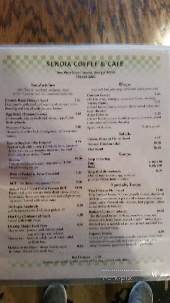 Senoia Coffee and Cafe - Senoia, GA menu_pic