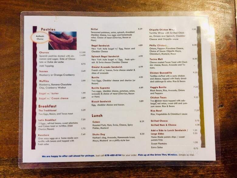 Mooving Cafe - Tyrone, GA menu_pic