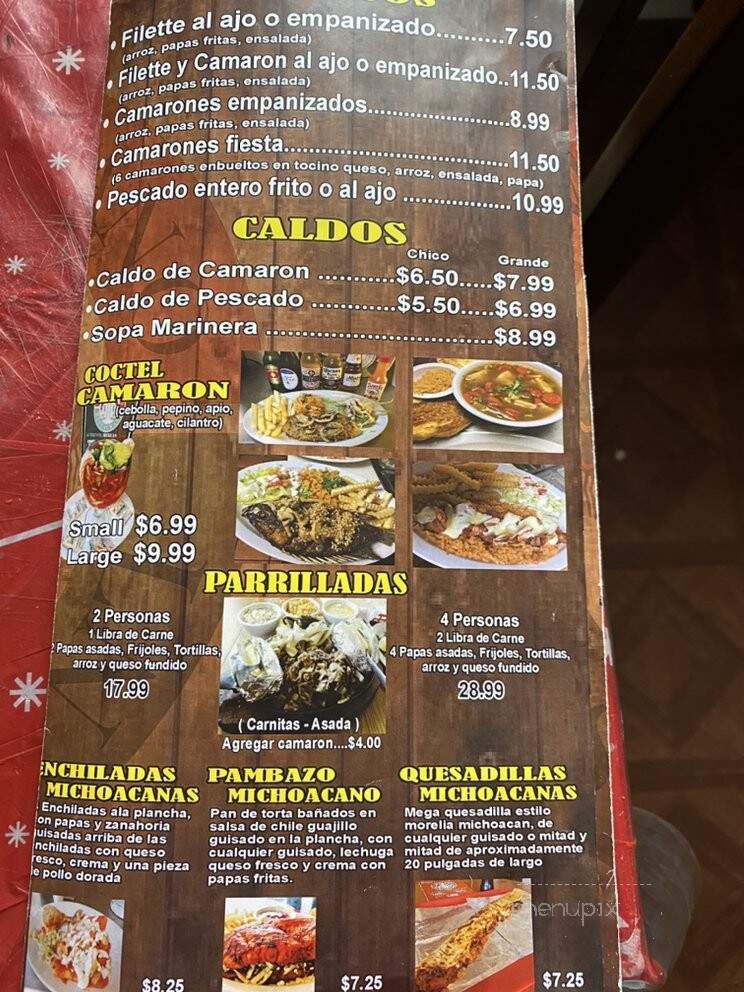 El Michoacano Restaurante - Forest Park, GA menu_pic