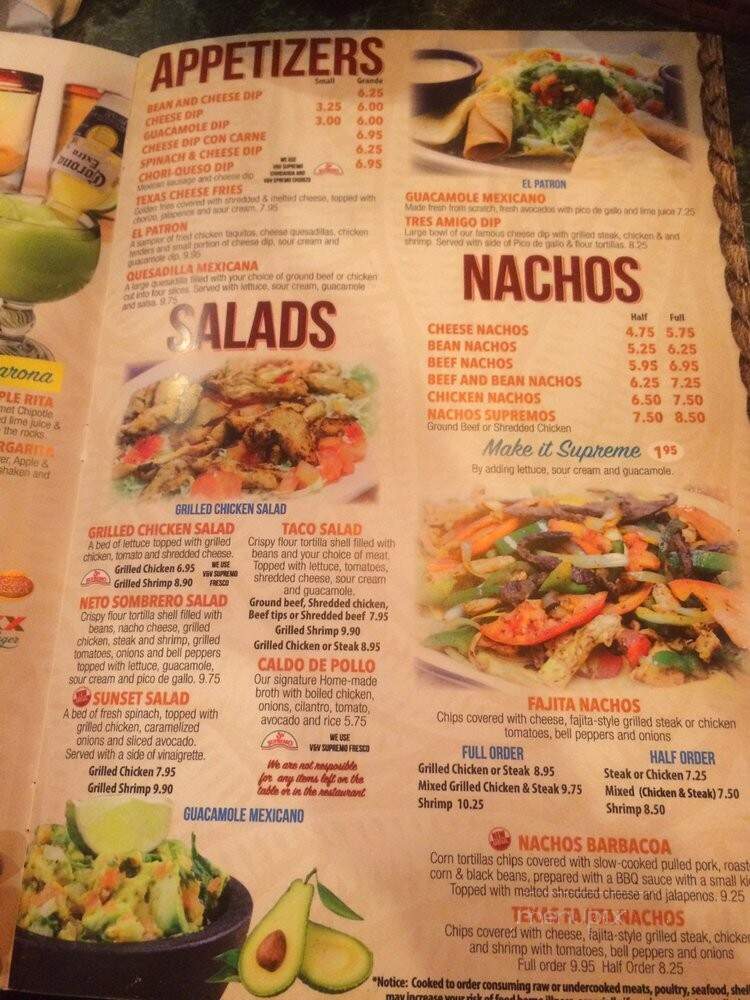El Sombrero - Dahlonega, GA menu_pic