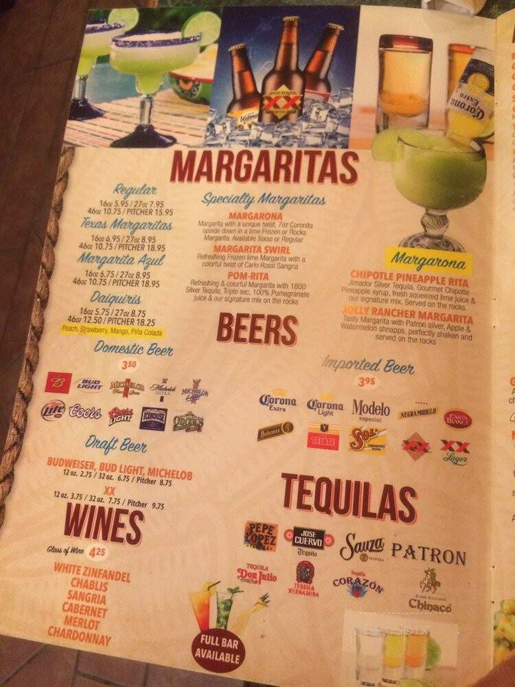 El Sombrero - Dahlonega, GA menu_pic