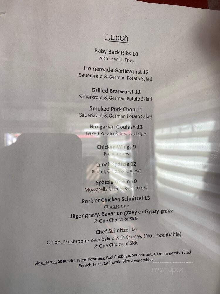 Sunset Tavern & Restaurant - Helen, GA menu_pic