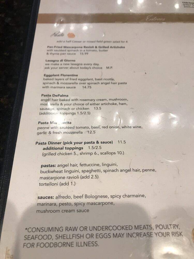 De Palma's Italian Cafe - Athens, GA menu_pic