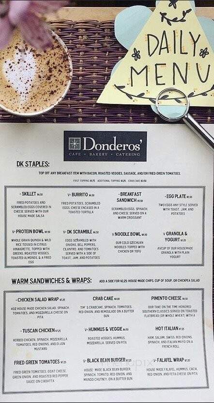 Donderos' Kitchen - Athens, GA menu_pic