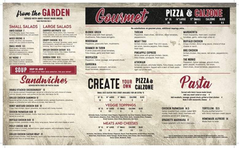 Amici Italian Cafe - Madison, GA menu_pic