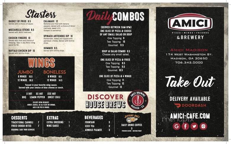 Amici Italian Cafe - Madison, GA menu_pic