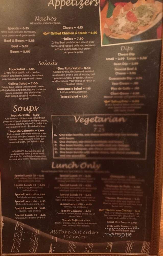 Jalisco Grill Mexican - Perry, GA menu_pic