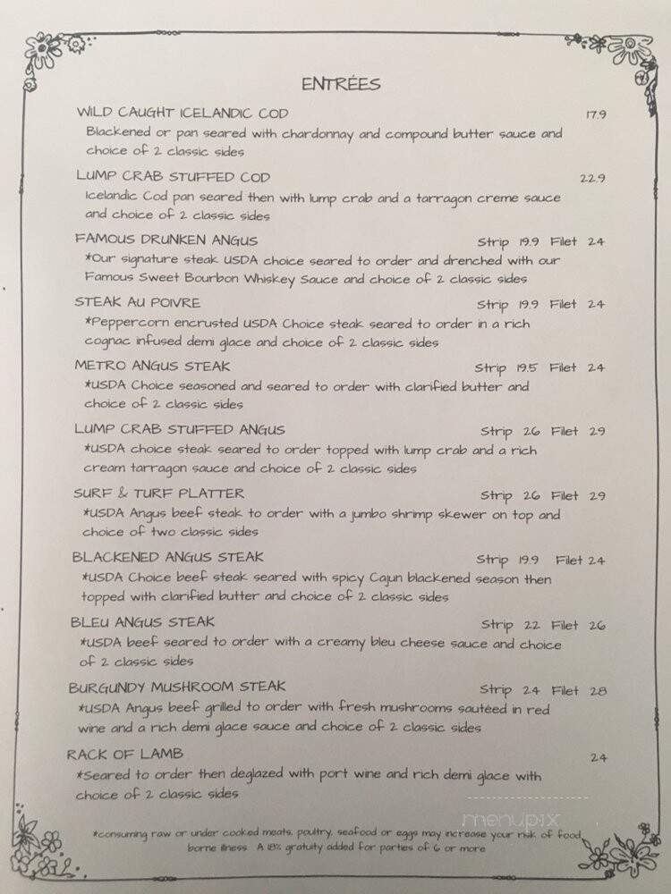 Bistro - Valdosta, GA menu_pic
