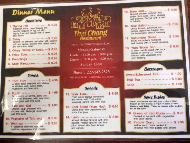 Thai Orchid - Valdosta, GA menu_pic