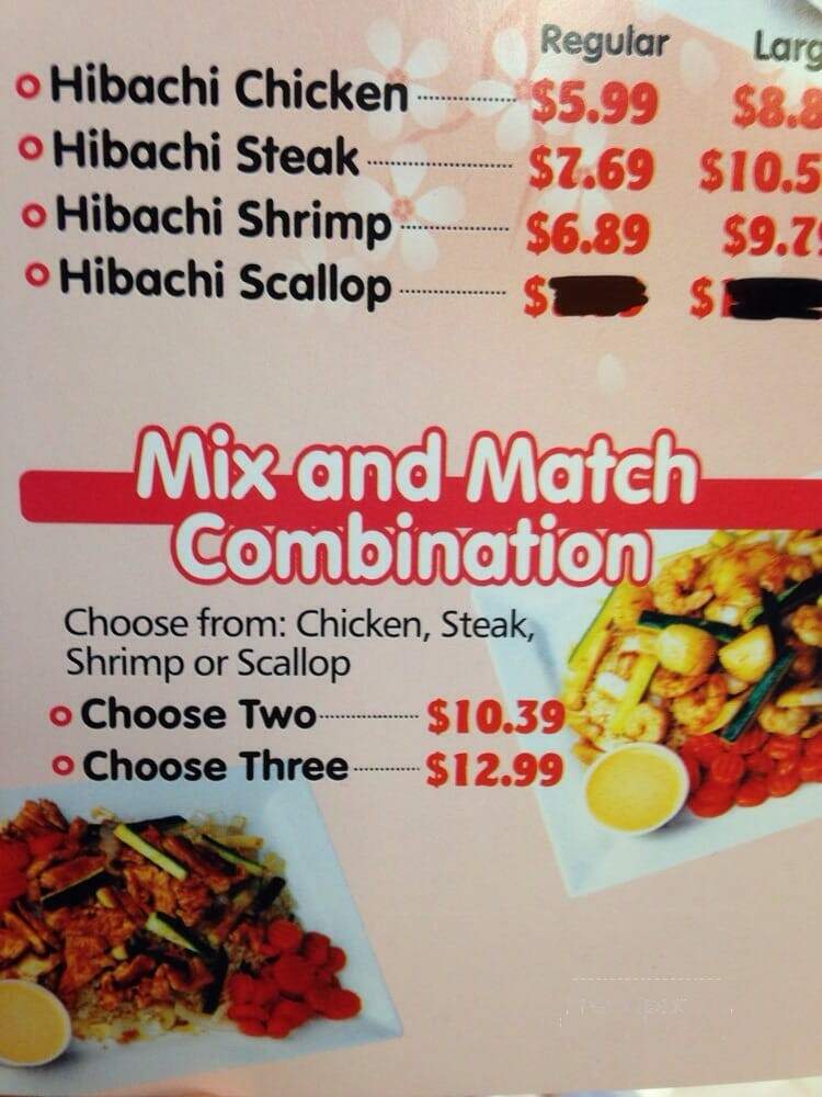 Hibachi Express - Alpharetta, GA menu_pic