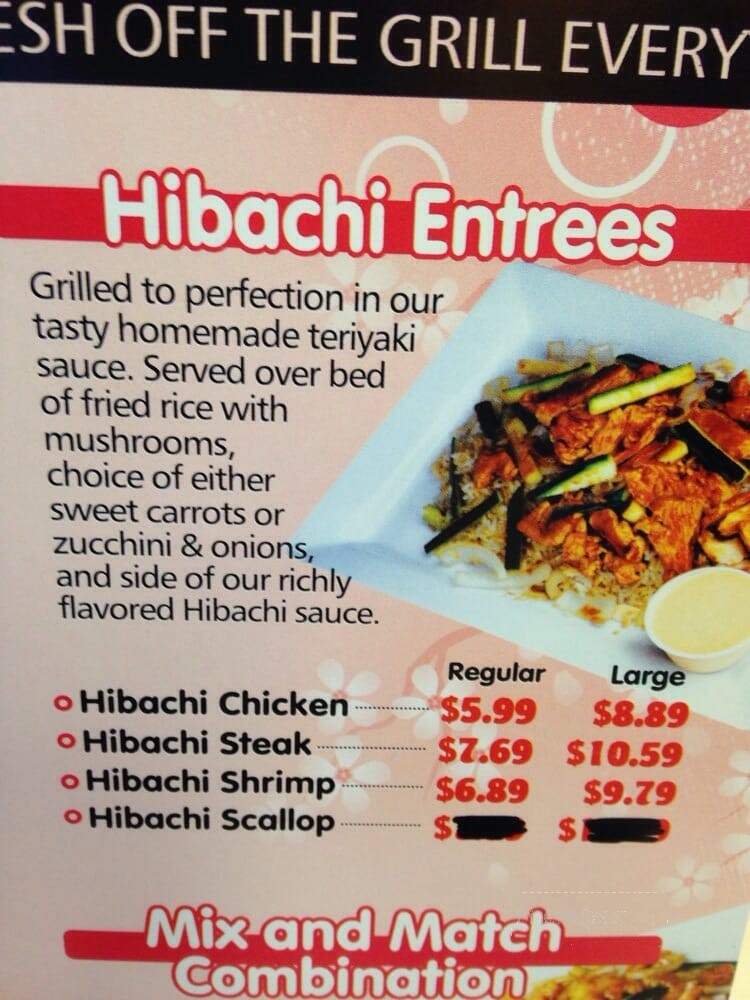 Hibachi Express - Alpharetta, GA menu_pic