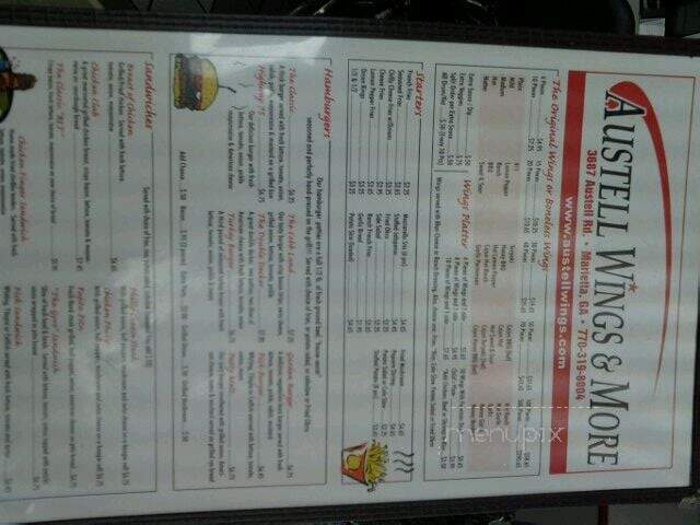 Austell Wings & More - Marietta, GA menu_pic