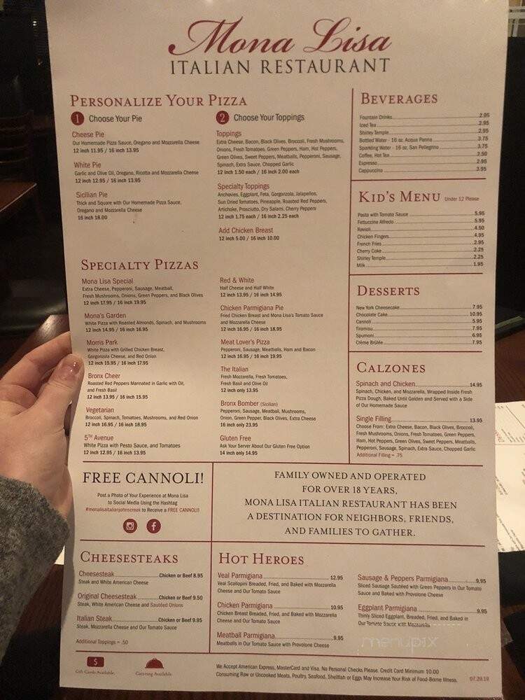 Mona Lisa Pizzeria Restaurant - Alpharetta, GA