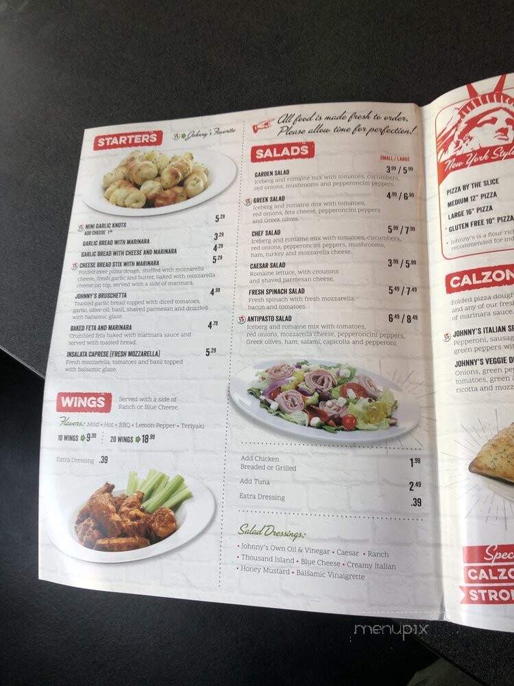 Johnny's New York Style Pizza - Suwanee, GA menu_pic