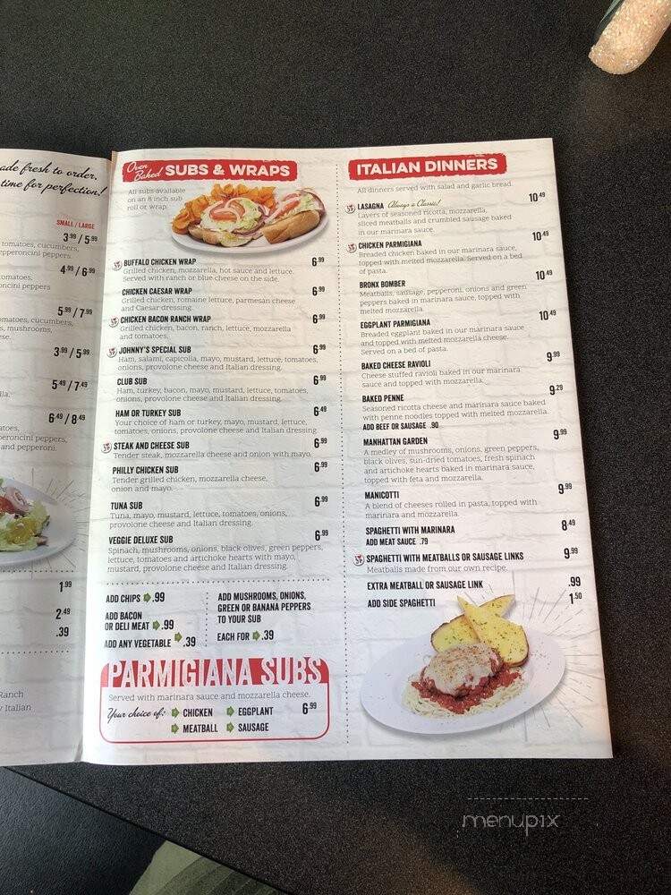 Johnny's New York Style Pizza - Suwanee, GA menu_pic