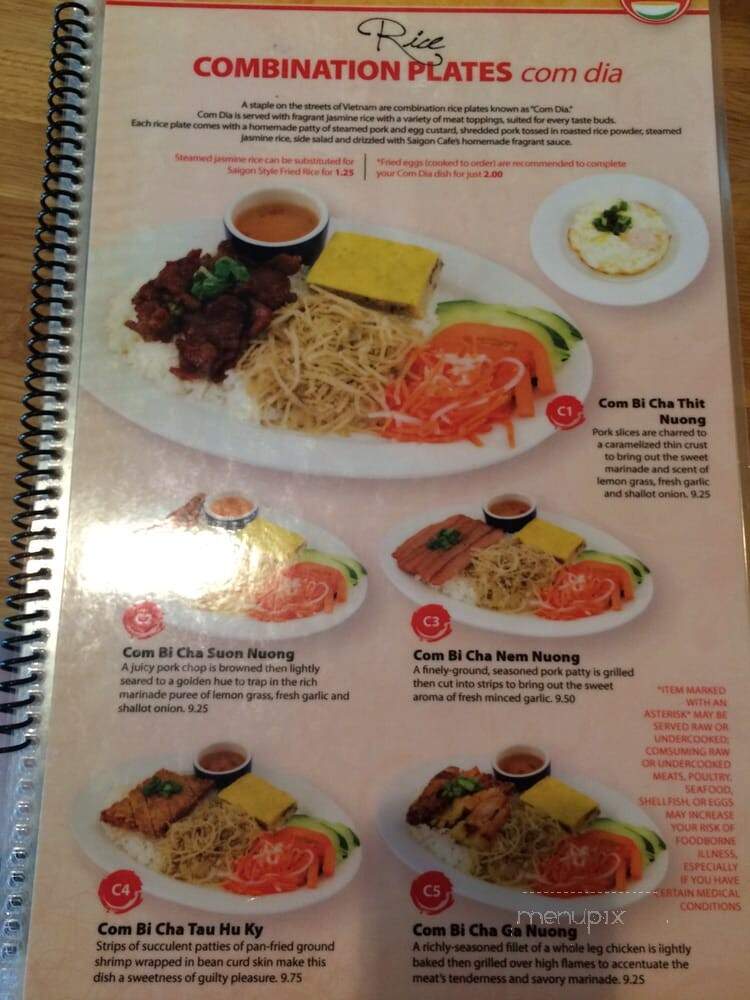 Saigon Cafe - Lawrenceville, GA menu_pic