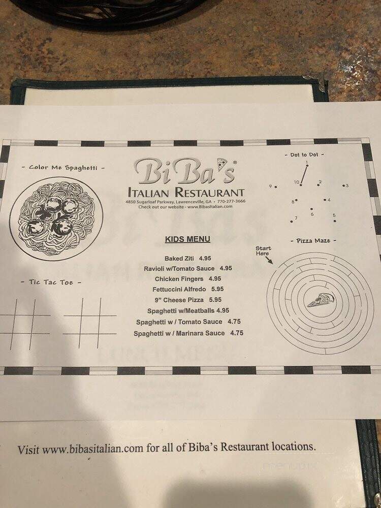 BiBa's Italian Restaurant - Lawrenceville, GA