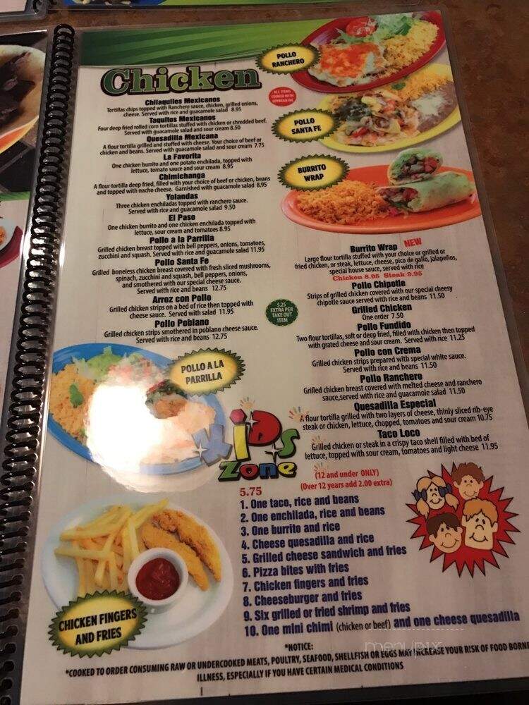 Poblano's Mexican Grill - Lawrenceville, GA menu_pic