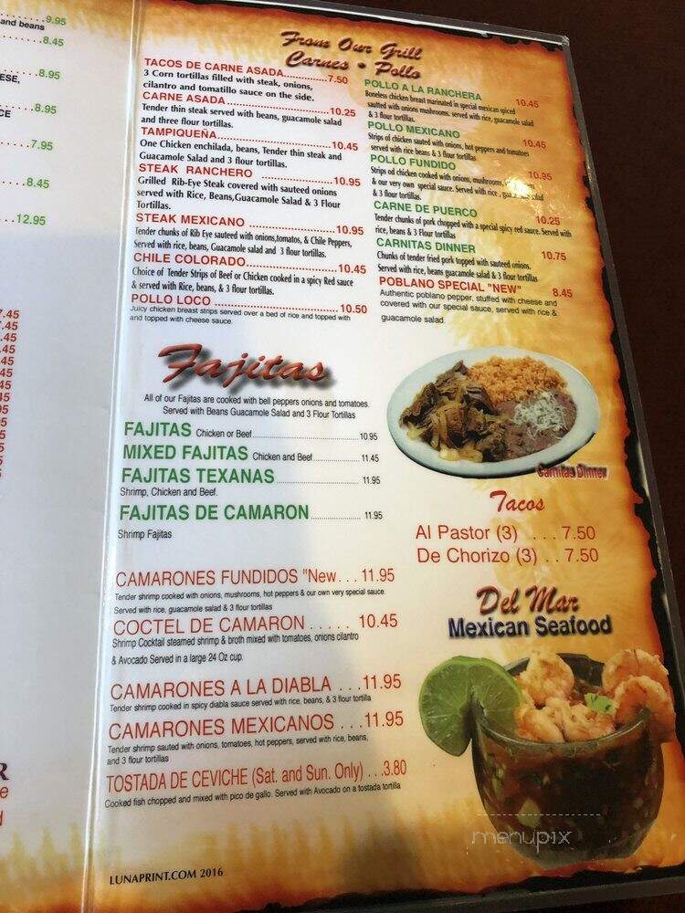 El Ranchero Mexican Restaurant - Marietta, GA menu_pic