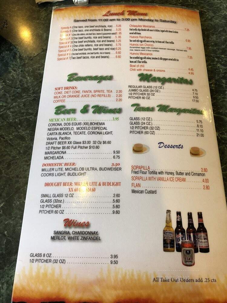 El Ranchero Mexican Restaurant - Marietta, GA menu_pic