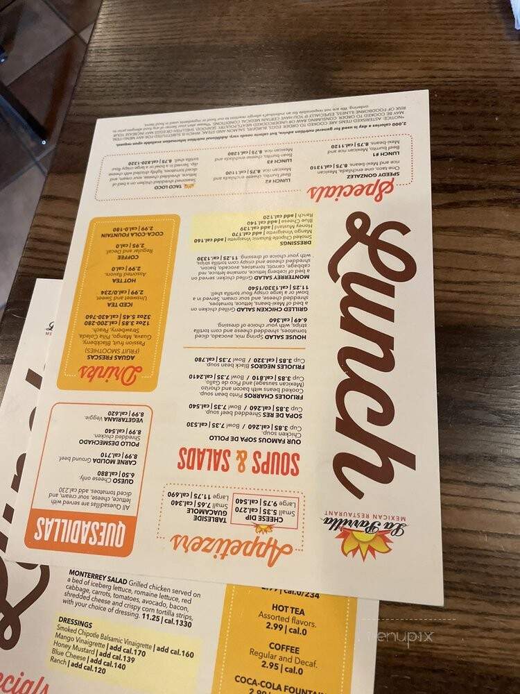 La Parrilla Mexican Restaurant - Marietta, GA menu_pic